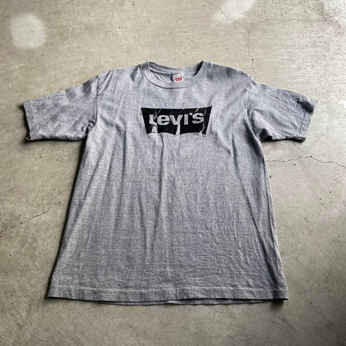 90s USA製 Levi's リーバイス フロントロゴ ラバープリント Tシャツ ...