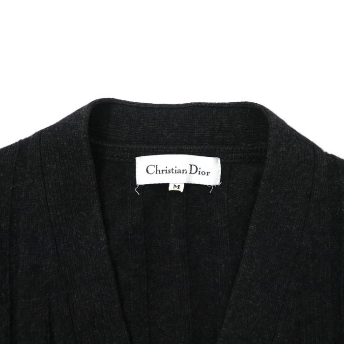 Christian Dior リブニット カーディガン M グレー ウール カシミア混 オールド 日本製 | Vintage.City 빈티지숍, 빈티지 코디 정보