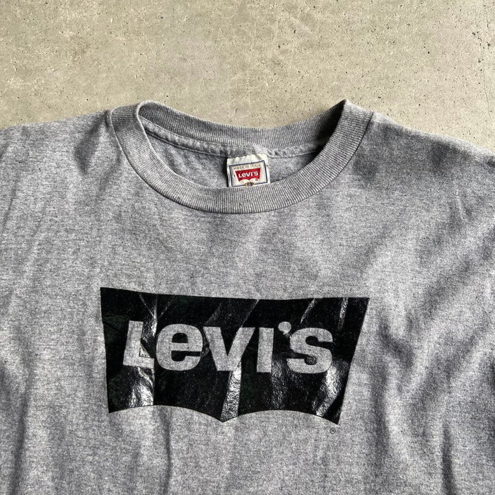 90s USA製 Levi's リーバイス フロントロゴ ラバープリント Tシャツ ...