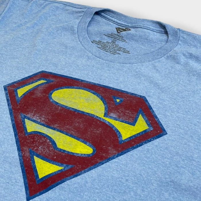 SUPERMAN】2XL ビッグサイズ Tシャツ スーパーマン キャラt アメコミ