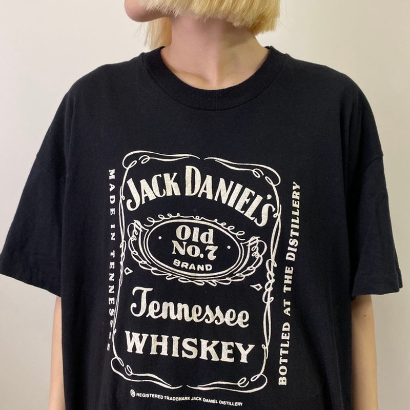90s JACK DANIEL'S ジャックダニエル 企業系 ロゴプリントTシャツ
