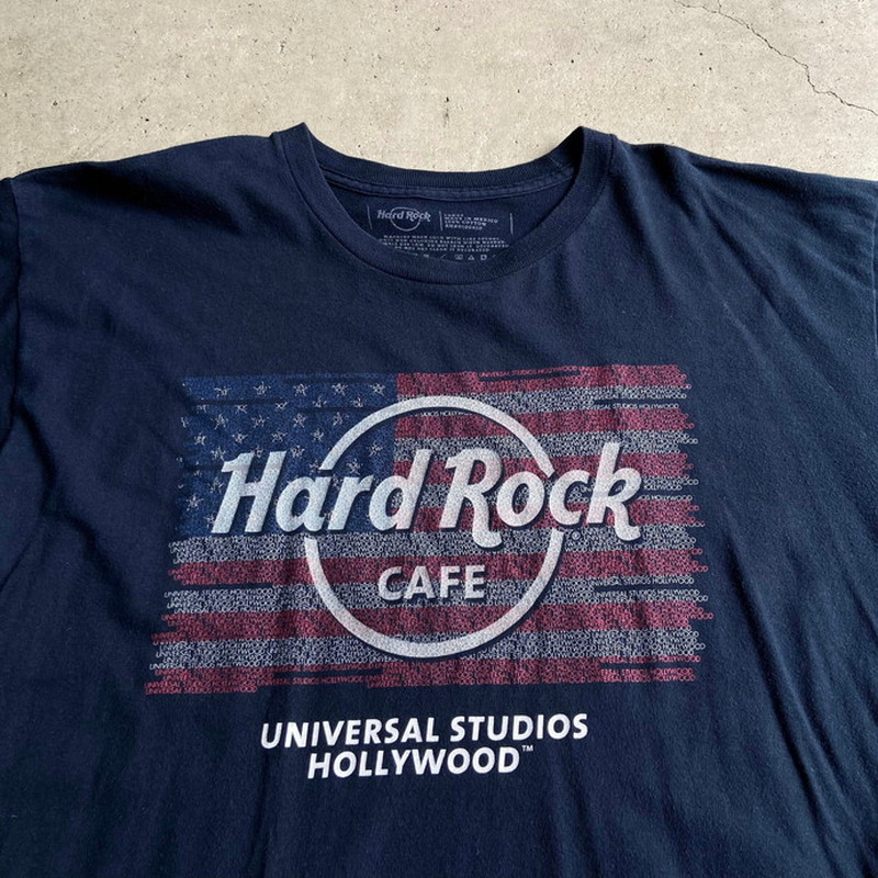 ハードロックカフェ 半袖Tシャツ ハリウッド バックプリント 白 M