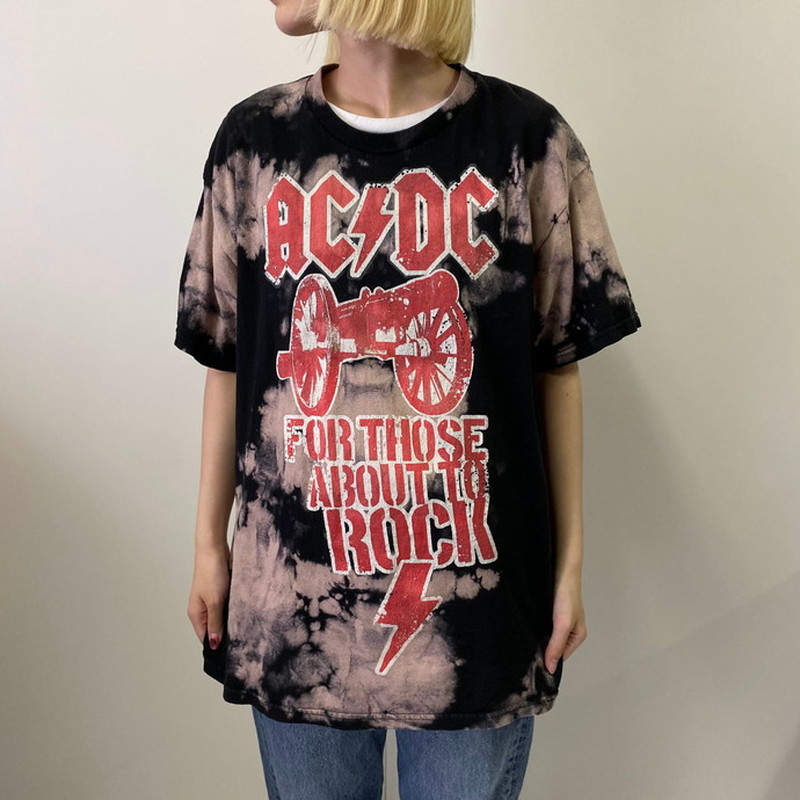 AC/DC タイダイ ロゴプリント バンドTシャツ メンズL | Vintage.City