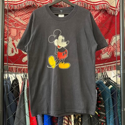 90s ミッキーマウス ディズニー系 半袖Tシャツ シングルステッチ 