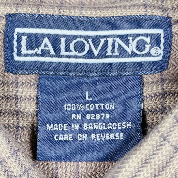 Lsize LA LOVING check shirt チェックシャツ 長袖 24032315 | Vintage.City 古着屋、古着コーデ情報を発信