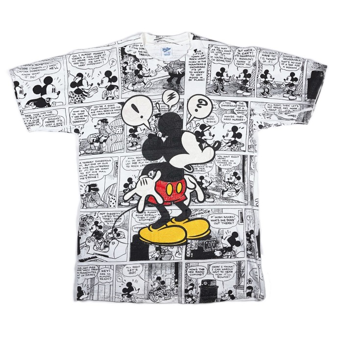 Lsize Disney Mickey Velva Sheen TEE 24042016 ディズニー USA製 ディズニー ミッキー ヴェルバシーン | Vintage.City 빈티지숍, 빈티지 코디 정보