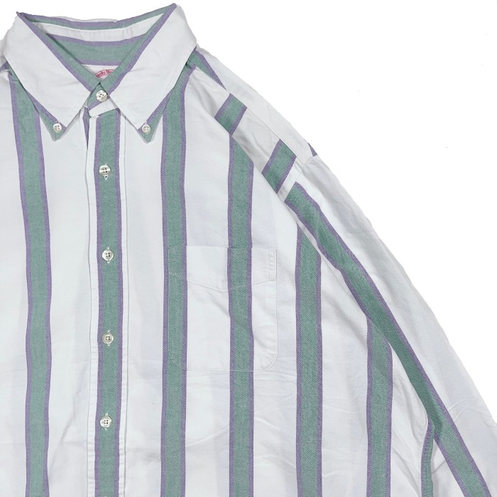 Lsize Brooks brothers stripe shirt ブルックスブラザーズ ストライプ 長袖 24032312 | Vintage.City 古着屋、古着コーデ情報を発信