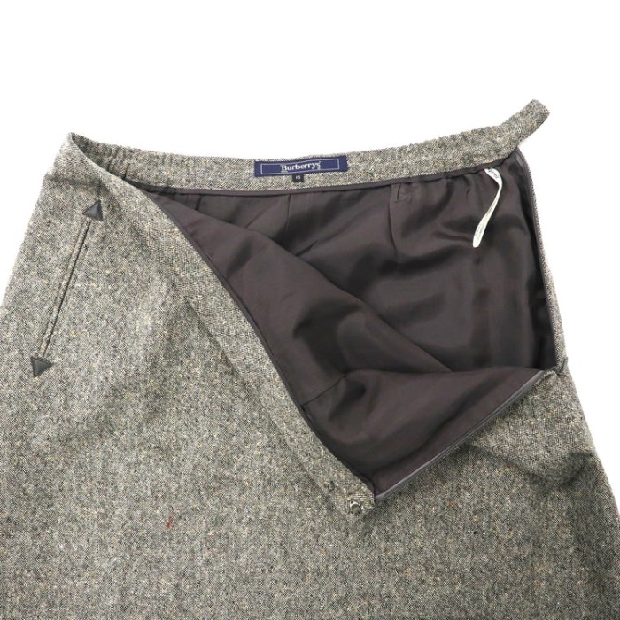 Burberrys ツイード ロングスカート 15 グレー ウール 羊毛 カシミヤ混 オールド 日本製 | Vintage.City 古着屋、古着コーデ情報を発信
