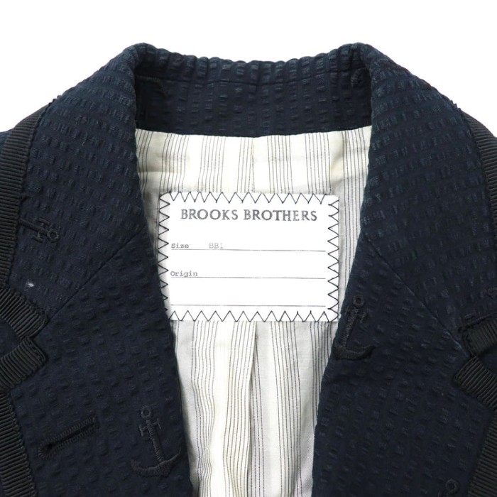 BROOKS BROTHERS シアサッカー テーラードジャケット BB1 ネイビー