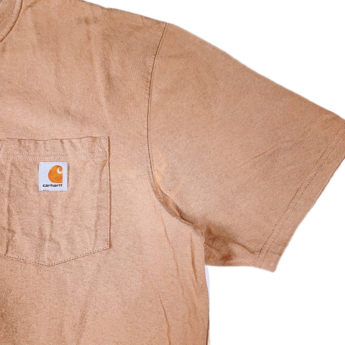 Lsize Carhartt poket TEE mocha カーハート　ポケT 半袖 Tシャツ | Vintage.City 古着屋、古着コーデ情報を発信
