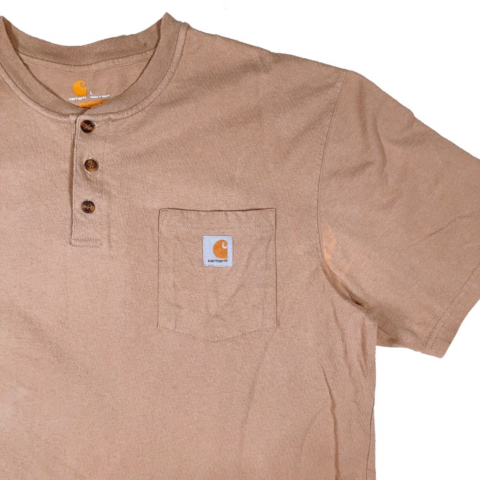 Lsize Carhartt poket TEE mocha カーハート　ポケT 半袖 Tシャツ | Vintage.City 古着屋、古着コーデ情報を発信