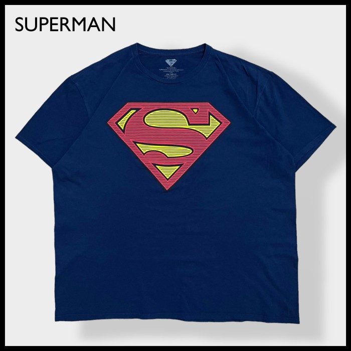 『Superman』スーパーマン (2XL) プリント半袖Tシャツ