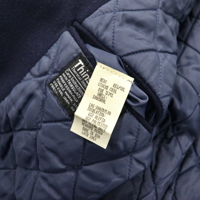 USA製 L.L.Bean インサレーション テーラードジャケット L ネイビー ウール 中綿 Thinslate キルティングライナー 80年代 | Vintage.City 古着屋、古着コーデ情報を発信