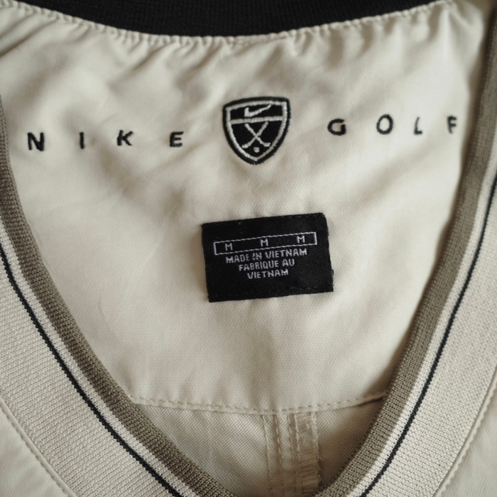 美品 golf NIKE ナイキ ゴルフ ナイロン 半袖 ジャケット 白