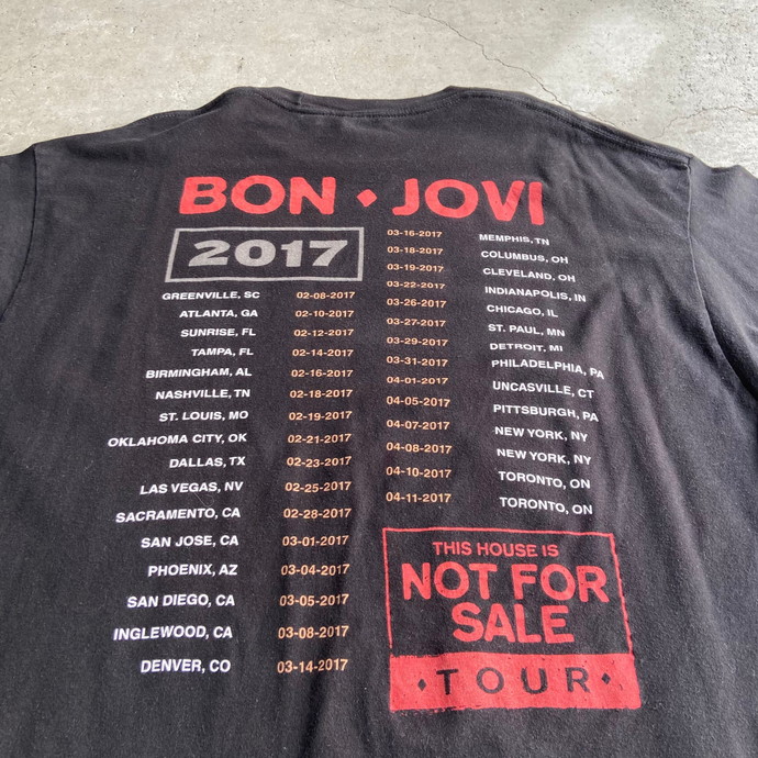 BON JOVI ボンジョヴィ 2017 NOT FOR SALE ツアー バンドTシャツ ...