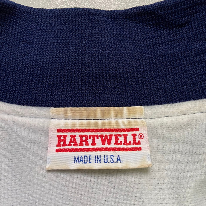 USA製 90s HARTWELL 企業ロゴ 胸ロゴ バック刺繍 ナイロンスタジャン