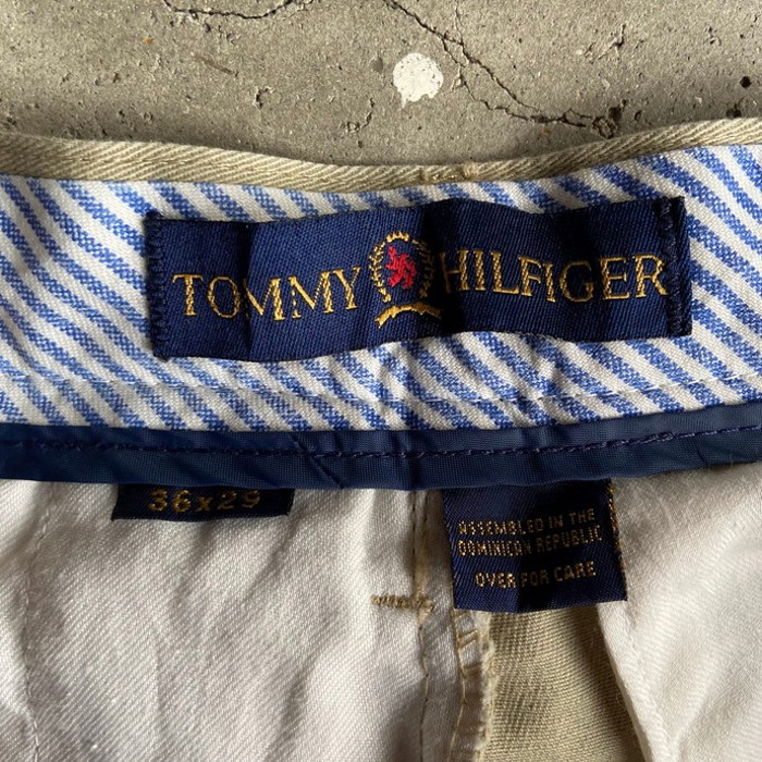 TOMMY HILFIGER トミーヒルフィガー 2タック 半端丈 ワイド チノパンツ コットンパンツ メンズW36 | Vintage.City 古着屋、古着コーデ情報を発信