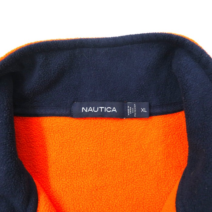 NAUTICA ハーフジップ フリースジャケット XL オレンジ ポリエステル ワンポイントロゴ刺繍 | Vintage.City 빈티지숍, 빈티지 코디 정보