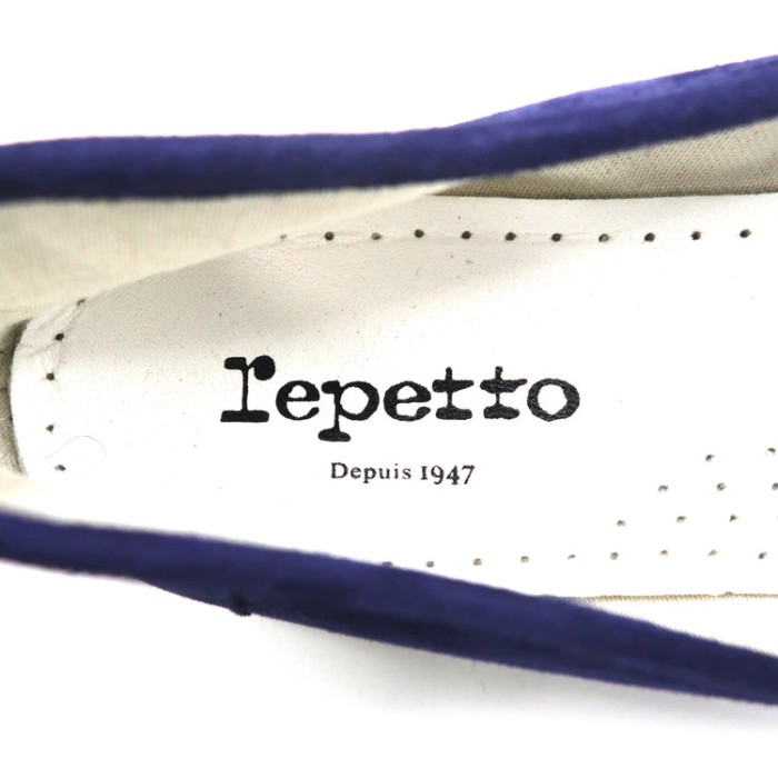 repetto バレエシューズ フラットパンプス 23cm ネイビー スエードレザー J12 モロッコ製 | Vintage.City 古着屋、古着コーデ情報を発信