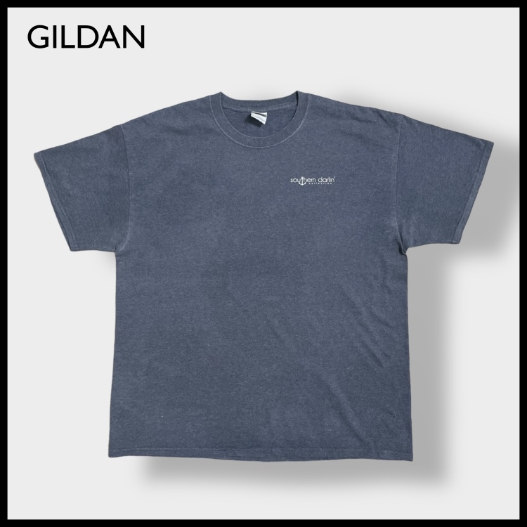 GILDAN】バックプリント ワンポイントロゴ Tシャツ X-LARGE ギルダン