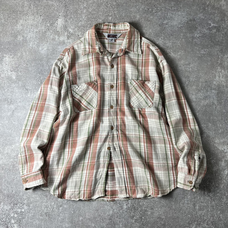 10,260円悶絶 美色 神サイズ 極上 80s BIG MAC ネルシャツ USA製 XL