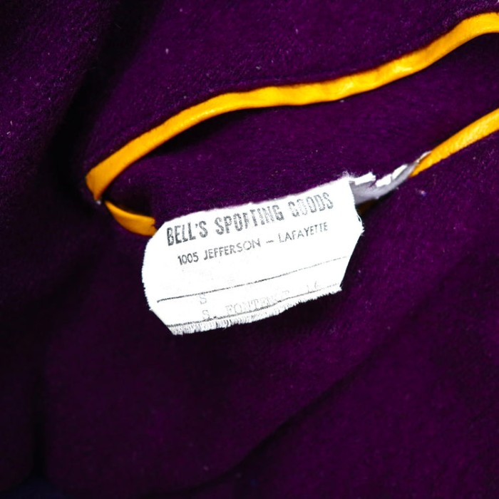 USA製 DeLONG 袖レザー切り替えスタジャン XL パープル ウール セーラーカラー BELL'S SPORTING GOODS ワッペン 90年代 | Vintage.City 古着屋、古着コーデ情報を発信