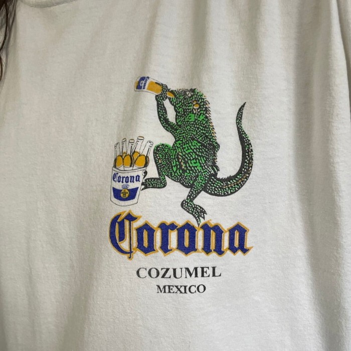 90年代 Corona コロナビール イグアナ 企業ロゴ アドバタイジングTシャツ メンズL相当 | Vintage.City 古着屋、古着コーデ情報を発信
