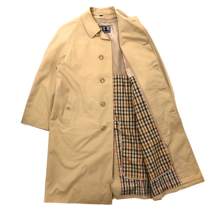 DAKS ステンカラーコート 94A6 ベージュ コットン ライナー着脱式 80年代 日本製 | Vintage.City 古着屋、古着コーデ情報を発信