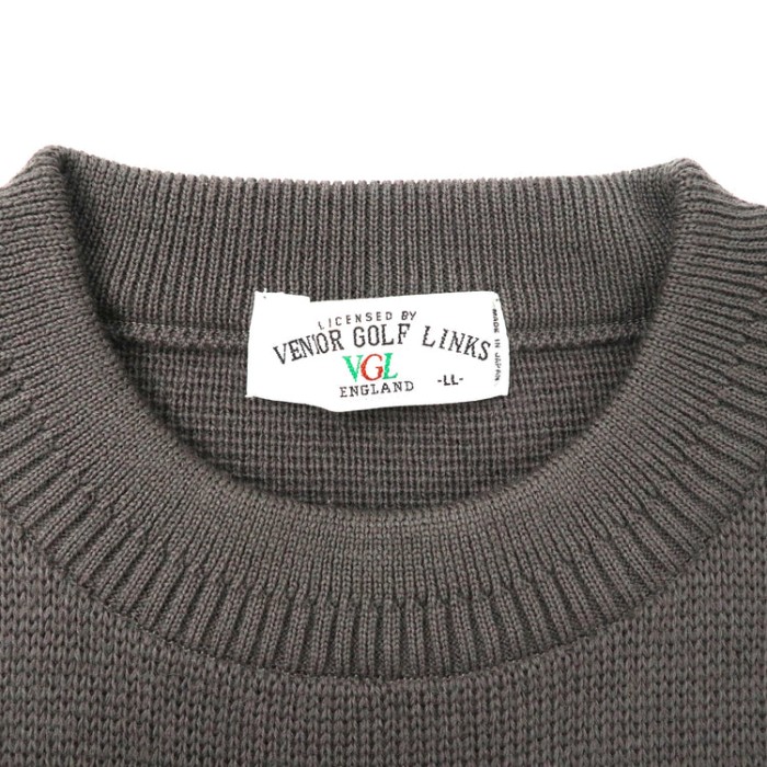 VENTNOR GOLF LINKS 総柄ニット セーター LL グレー ウール 日本製 | Vintage.City 古着屋、古着コーデ情報を発信