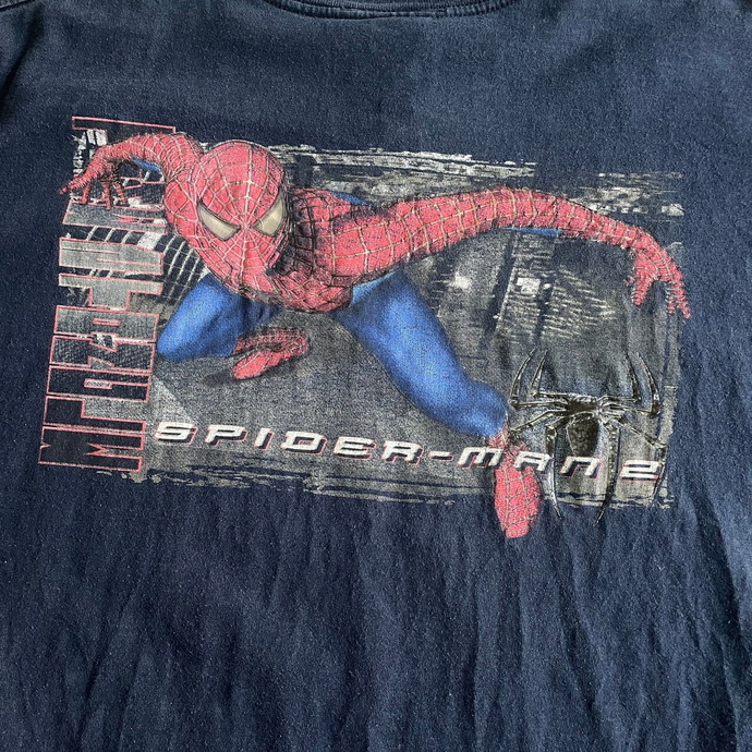00年代 SPIDER-MAN2 スパイダーマン2 ムービー 両面プリントTシャツ 