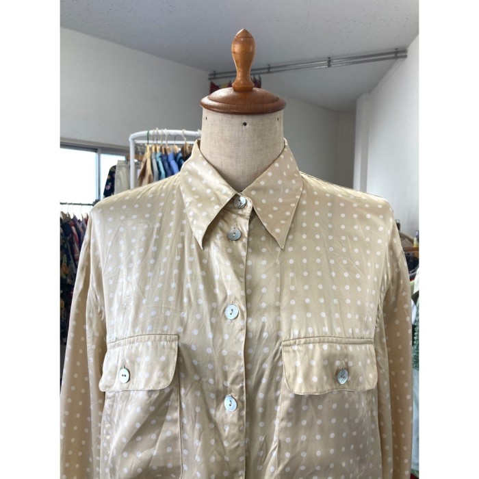 #494 silk 100% shirt / シルク ドット柄 シャツ | Vintage.City Vintage Shops, Vintage Fashion Trends