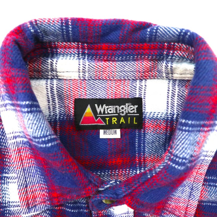 Wrangler TRAIL フランネルワークシャツ M ブルー チェック コットン 90年代 | Vintage.City 古着屋、古着コーデ情報を発信
