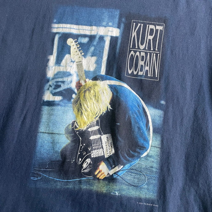 メンズ希少 XL 00s NIRVANA Kurt Cobain Tシャツ
