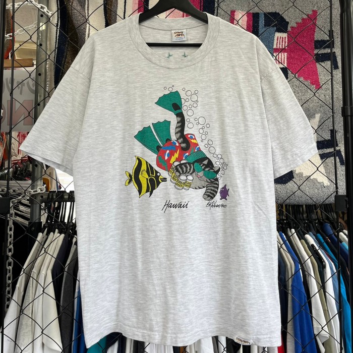 90s アニマル系 半袖Tシャツ シングルステッチ デザインプリント crazy ...