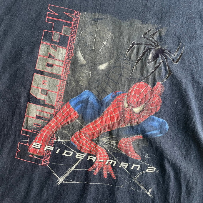 00年代 SPIDER-MAN2 スパイダーマン2 ムービー 両面プリントTシャツ