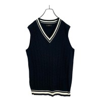 DAKS 90-00s design knit vest | Vintage.City 古着屋、古着コーデ情報を発信