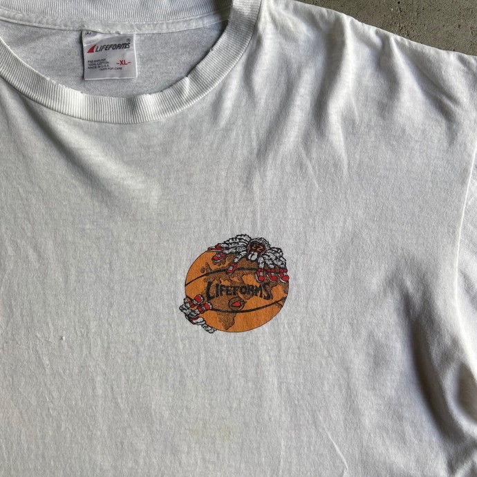 90年代 LIFEFORMS バスケ タランチュラ 蜘蛛 アニマル プリントTシャツ 