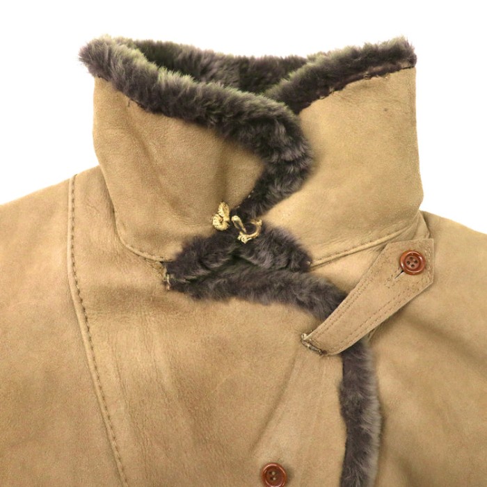 LOEWE ベルテッド ムートンコート 42 ベージュ オールド 60年代 スペイン製 | Vintage.City 古着屋、古着コーデ情報を発信