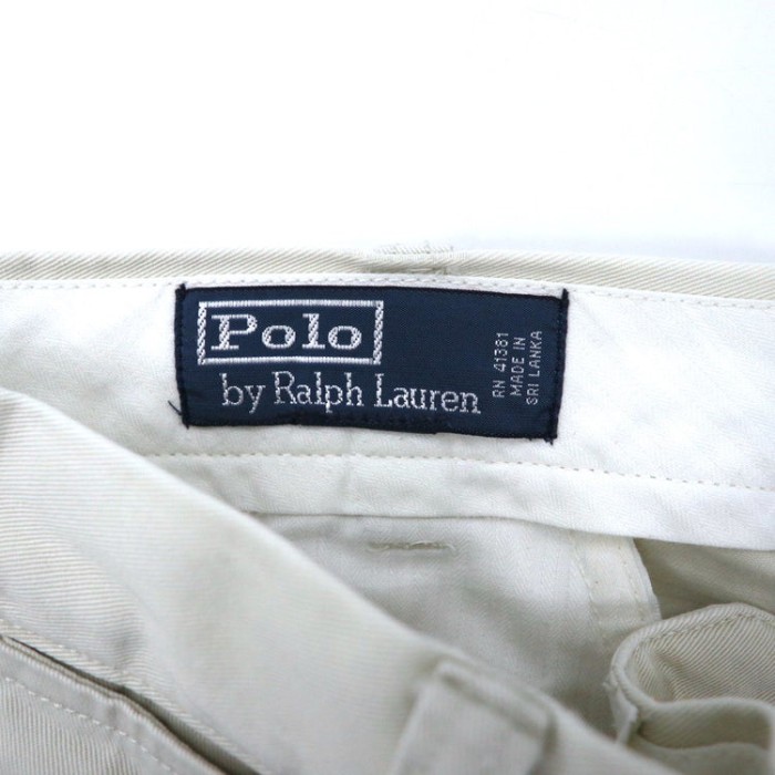 Polo by Ralph Lauren ワイドチノパンツ 36 ベージュ コットン スリランカ製 | Vintage.City 古着屋、古着コーデ情報を発信