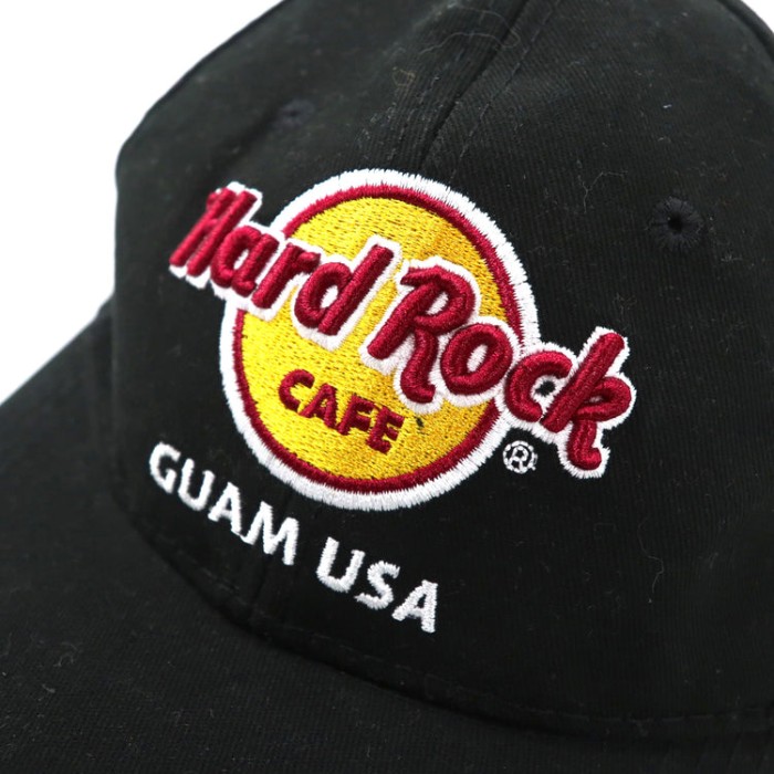 Hard Rock CAFE 6パネルキャップ ONE ブラック コットン スナップバック ロゴ刺繍 GUAM USA 未使用品 | Vintage.City 古着屋、古着コーデ情報を発信