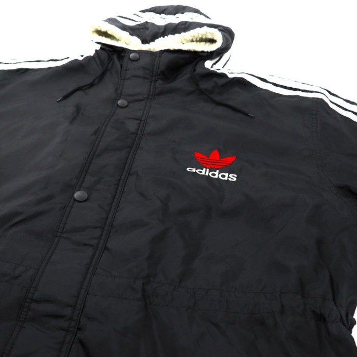 adidas フーデッド オーバーコート ベンチコート XL ブラック ...