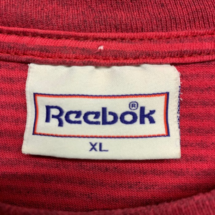 90’s “Reebok” Stripe Print Tee Made in USA | Vintage.City 古着屋、古着コーデ情報を発信