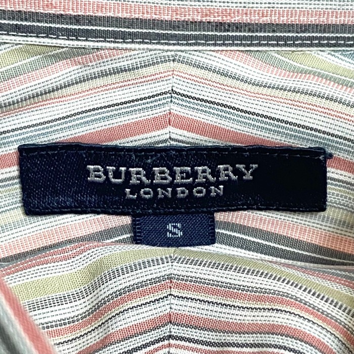 バーバリーロンドン　Burberry　メンズ　トップス　長袖シャツ　ワイシャツ　ストライプ　ワンポイント | Vintage.City 빈티지숍, 빈티지 코디 정보