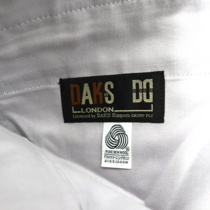 DAKS 2タックスラックスパンツ 76 グレー チェック ウール オールド 日本製 未使用品 | Vintage.City 古着屋、古着コーデ情報を発信