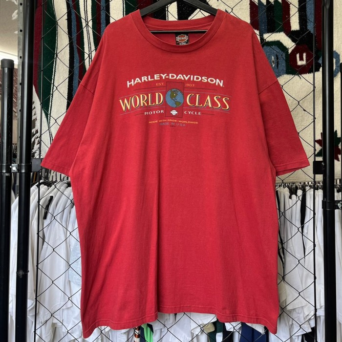 90s USA製 ハーレーダビッドソン デザインTシャツ ワールドクラス