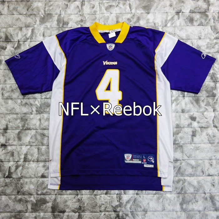 NFL×Reebok ゲームシャツ L パープル バイキングス FAVRE 半袖 7867 | Vintage.City 빈티지숍, 빈티지 코디 정보