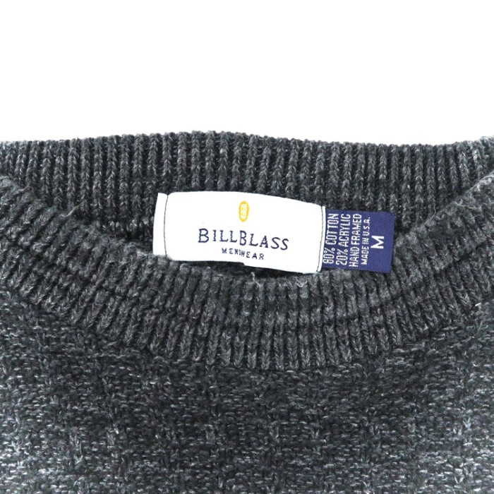 USA製 BILL BLASS ビッグサイズ ローゲージニット セーター M グレー コットン | Vintage.City 빈티지숍, 빈티지 코디 정보