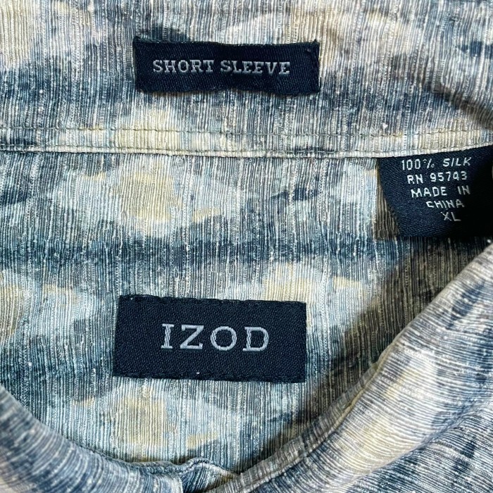 【IZOD】半袖シャツ 個性的 柄シャツ 総柄 オールパターン シルク XL ビッグサイズ アイゾッド US古着 | Vintage.City 古着屋、古着コーデ情報を発信