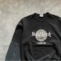 90s ハードロックカフェ　刺繍ロゴ　バイカラー　スウェット | Vintage.City 古着屋、古着コーデ情報を発信