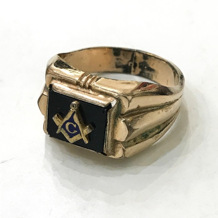 Vintage Freemasonry 10k gold ring | Vintage.City 빈티지숍, 빈티지 코디 정보
